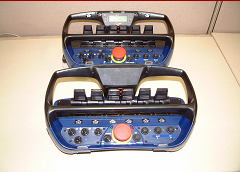 Two Scanreco radio remote transmitters
